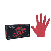 Dark Slate Gray L3VEL3 Professional Nitrile Gloves Red - 100 ct