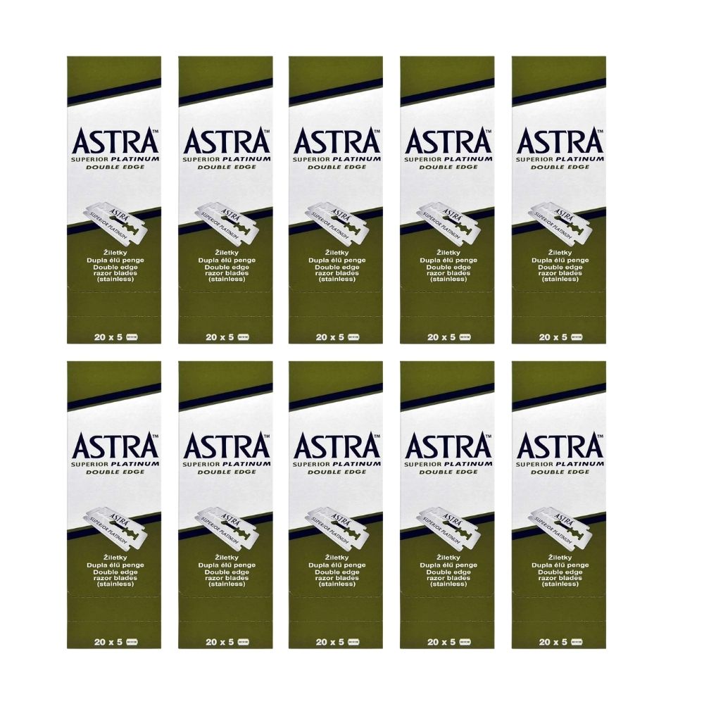 Astra Superior Platinum Double Edge Safety Razor Blade - 1000 Count ...