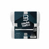 Dark Slate Gray L3VEL3 White Shaving Towels -3 Pack