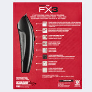 Lavender BaBylissPRO FX3 Black Clipper